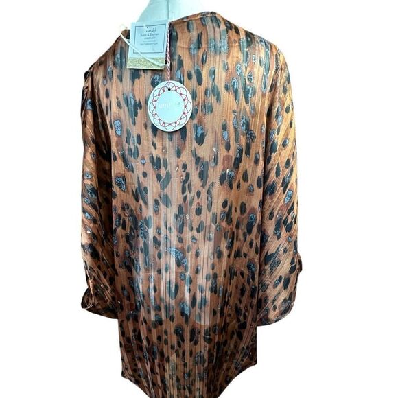Umgee NWT Women’s Size S/M Sheer Animal Print Open Front Kimono Mob Wife NEW - Picture 5 of 15